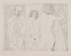 Michael Ayrton, Untitled, Michael Ayrton (1921-1975) 'Femmes/Hombres' etching