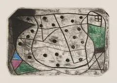 Untitled by Bryan Ingham, 1982 soft and hard ground etching finished with hand colouring, sold Apr 2021