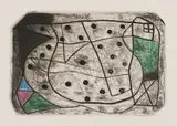 Bryan Ingham, Untitled, 1982 soft and hard ground etching finished with hand colouring