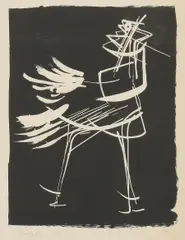 Untitled by Bernard Meadows, Bernard Meadows (1915-2005) 'Frightening Bird' lithograph, sold Apr 2021