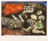 Mick Rooney, Untitled, atwo-plate copper etching in colours with collograph on Somerset TP 300 gsm paper