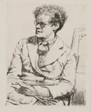 Paul Drury, Untitled, Paul Drury (1903-1987) Portrait of Carel Weight (Garton 38) etching