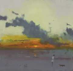 Frederick Cuming, Untitled, Fred Cuming RA (b.1930) Camber Sunset silkscreen print in colours