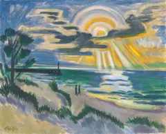 Max Pechstein, Kalter Nachmittag“ (Leba), 1921, Öl auf Leinwand