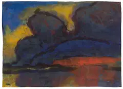 Große dunkle Wolke by Emil Nolde, Um 1935, Aquarell auf Japan, sold May 2018