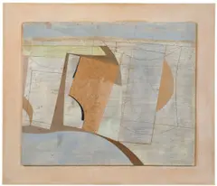 Ben Nicholson, Western Landscape, 1960, Tempera und Bleistift auf Hartfaser auf Hartfaser