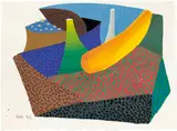 David Hockney, Ouesten, 1994, Gouache auf Velin