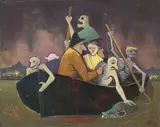 Höllenfahrt by Karl Hofer, 1947, Öl auf Leinwand, sold May 2012