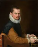 Bildnis eines jungen Mannes an seinem Tisch by Lavinia Fontana de Zappis, 1581, Öl auf Leinwand, sold Jul 2015