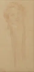 Alphonse Mucha, Portrait of a Girl, Around 1925, Coloured pencils, paper
