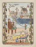Josef Lada, Sleeping Noah, 1945, Ink, watercolour on paper
