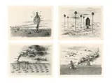 Hide, War! by Marie Čermínová - Toyen, 1946, zincographic printing on paper, sold Dec 2022