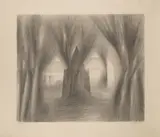Jan Zrzavý, Well in Karlachovy Sady, 1940s, Lithography on paper