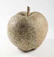 Apple by Jiří Kolář, 1970s, paper collage, sold Dec 2022