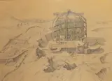 Milan Ressel, Greenhouse, 1974, Pencil, coloured pencils, paper