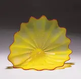 Buttercup Yellow Persian with Red Lip Wrap by Dale Chihuly, Executed 1996, sold May 2019