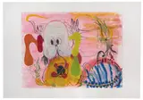 Amy Sillman, Pooch, 1995, Watercolor and gouache monotype on paper