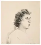 David Hockney, Small Head of Gregory, 1976, 1-color lithograph on Buff Arches Cover paper