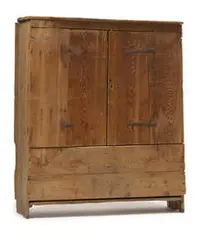 'Montagnard' cupboard from the Italian Alps by Axel Vervoordt, and executed in the 17th century; modified c. 2012, sold May 2019