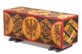 Fortunato Depero, Linen chest, Inlaid wood