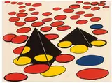 Alexander Calder, Black Pyramids, 1975, Color lithograph on Arches paper