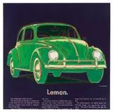Volkswagen (from Ads) by Andy Warhol, 1985, Screenprint on Lenox Museum Board, sold Feb 2019