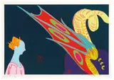 Details of Renaissance Paintings (Paolo Uccello, St. George and the Dragon, 1460) by Andy Warhol, 1984, Screenprint on Arches Aquarelle paper, sold Feb 2019