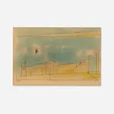 Lyonel Feininger, Walled Town, watercolor and ink on Ingres & Canson