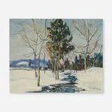 Walter Emerson Baum, Untitled, oil on board