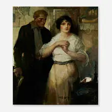 I Have Come Back, As I Promised by Frank Schoonover, 1924, oil on canvas, sold May 2024