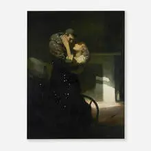 Douglas Duer, Couple Embracing, oil on canvas