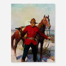 Frank Schoonover, Northwest Mounted, 1923, oil on board