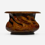 George E. Ohr, Vase, 1895-96, glazed earthenware