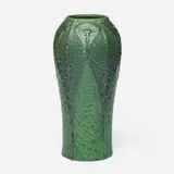 Van Briggle Pottery, Large vase with leaves and flowers