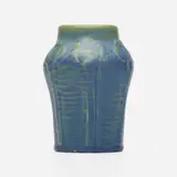 Early vase with poppy pods, 1902 by Artus Van Briggle for Van Briggle Pottery, 1902, glazed earthenware, sold Apr 2024