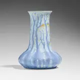 Grand Feu Art Pottery, Vase, 1916-18, Blue Ramose-glazed stoneware