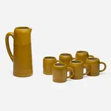 Fulper Pottery, Tankard and six mugs