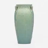 Grueby Faience Company, Rare blue fern vase
