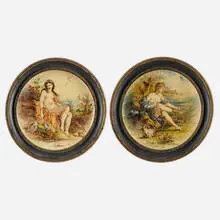 Ernest Chaplet, Plates, set of two, c. 1870, glazed stoneware