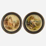 Ernest Chaplet, Plates, set of two, c. 1870, glazed stoneware