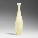 Tall vase by Taxile Doat for University City, 1912, crystalline-glazed porcelain, sold Apr 2024