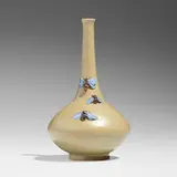 Émile Diffloth for University City, Rare vase with bees, 1910, glazed porcelain