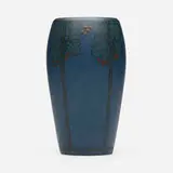 Marblehead Pottery, Vase with stylized berry bushes, 1908-20, glazed earthenware