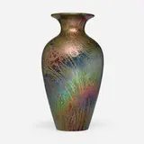 Jacques Sicard for Weller Pottery, Exceptional and Monumental vase, 1909, glazed earthenware