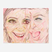 Skye Volmar, Keeping Up, 2020, colored pencil and crayon on paper