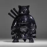 Hiro Ando, Samurai Cat (Black), 2009, varnished and painted resin and fiberglass