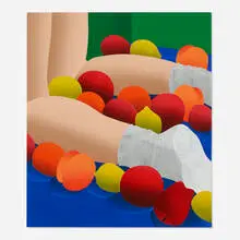 Anthony Iacono, Locked in No. 3, 2015, acrylic on collaged cut paper, tape