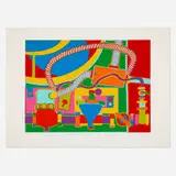 Clayton Pond, The Working End of My Gas Space Heater (from the 1776 USA 1976: Bicentennial Prints portfolio), screenprint in colors