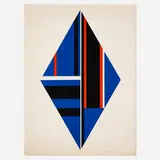 Ilya Bolotowsky, Blue Diamond (from the 1776 USA 1976: Bicentennial Prints portfolio), screenprint in colors on Arches paper
