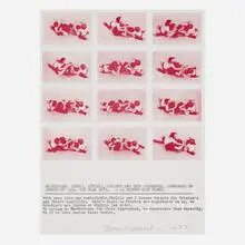 Untitled by Dennis Oppenheim, 1977, offset lithograph in colors, sold Apr 2024